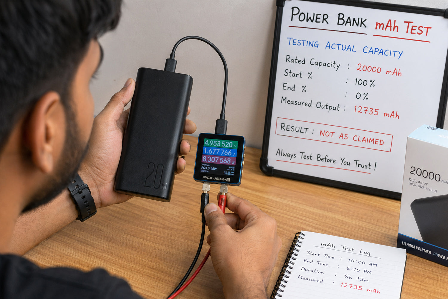 How to Verify the Real mAh Capacity of a Power Bank