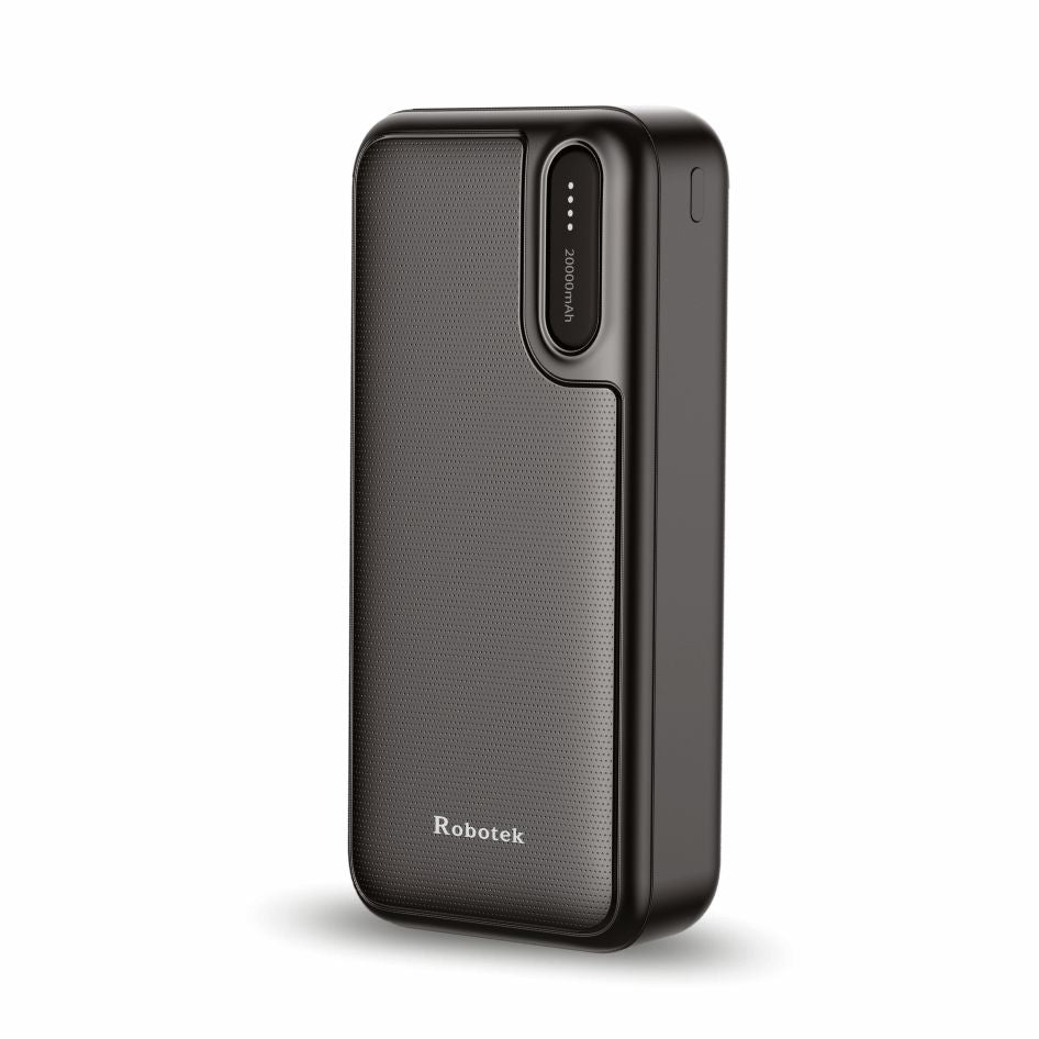 ROBOTEK S19 Max 20000 mAh Fast Charging Power Bank with 12W Fast Charging | Triple Output Type-C + USB-A + USB-A | Input Type-C + Micro USB | Slim & Compact Portable Charger | Compatible with iPhone, Android Phone, Tablet