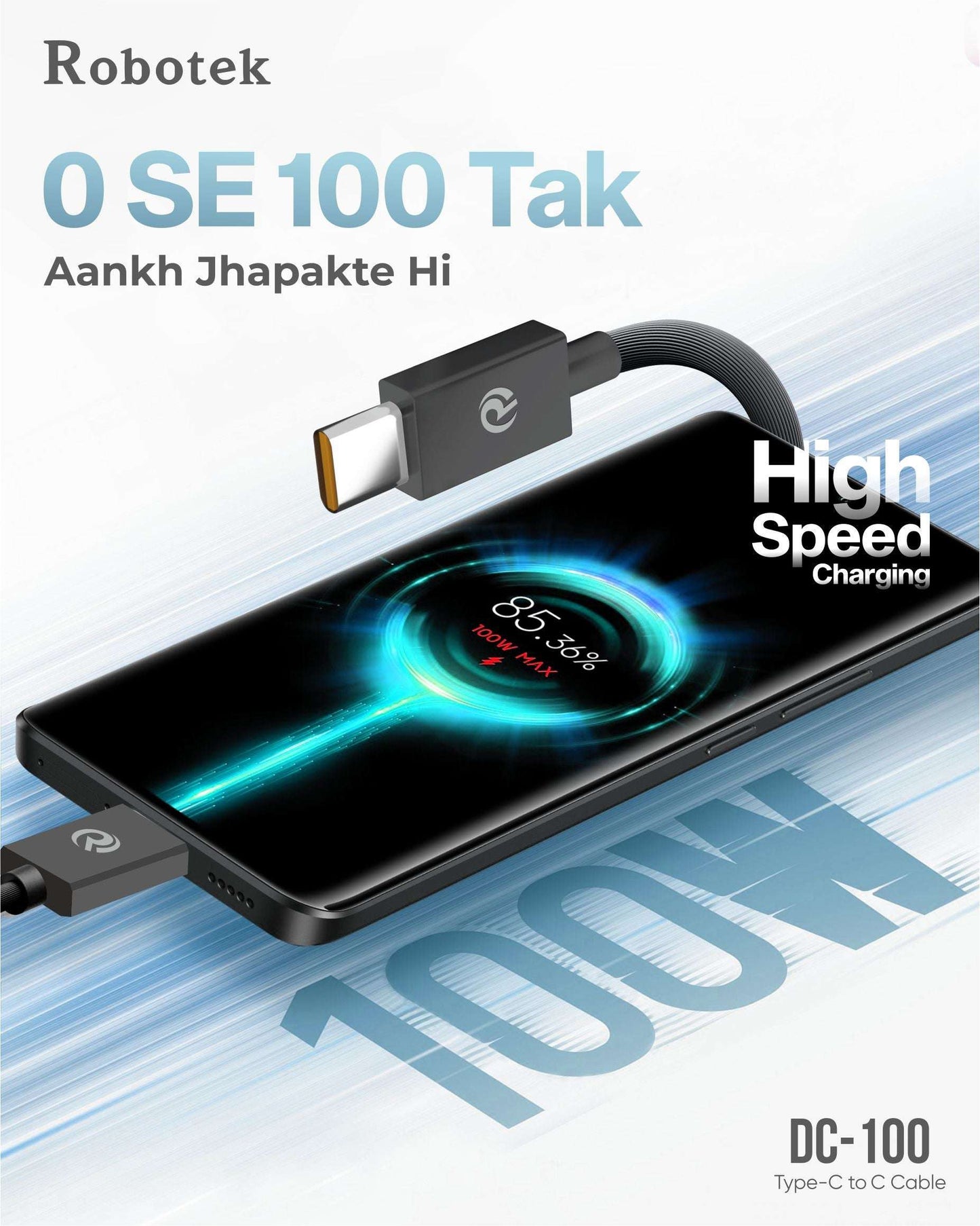 100WATT DC-100 USB TO TYPE-C TPE MATERIAL