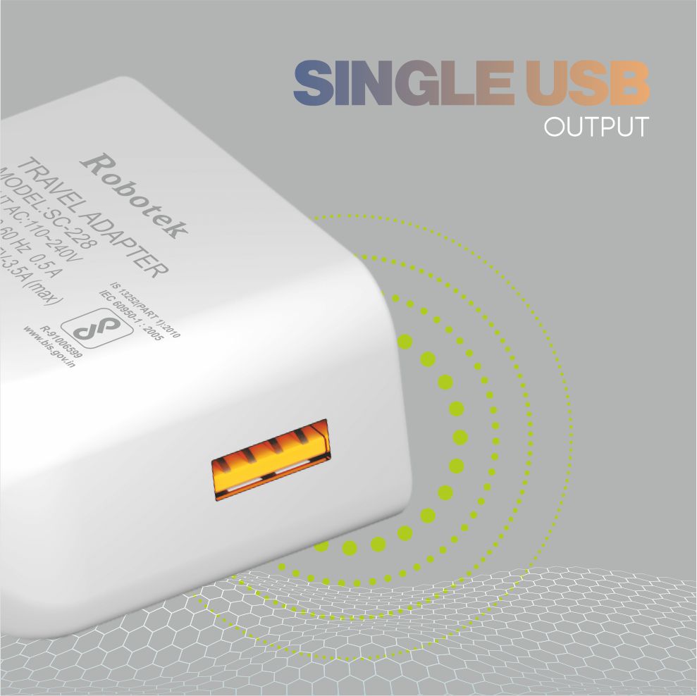 Robotek Smart Charger SC-228 with USB Data Cable