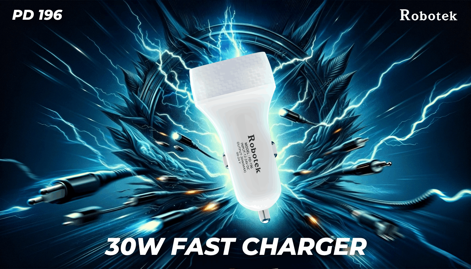 Car Charger with data cable 