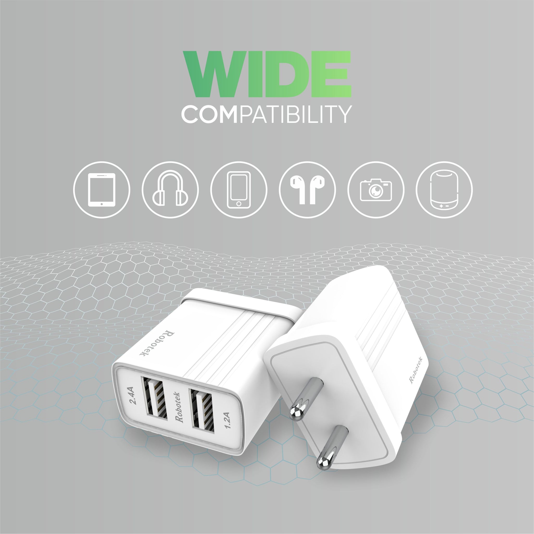 Robotek SC-224 Plus 12W Dual port charger