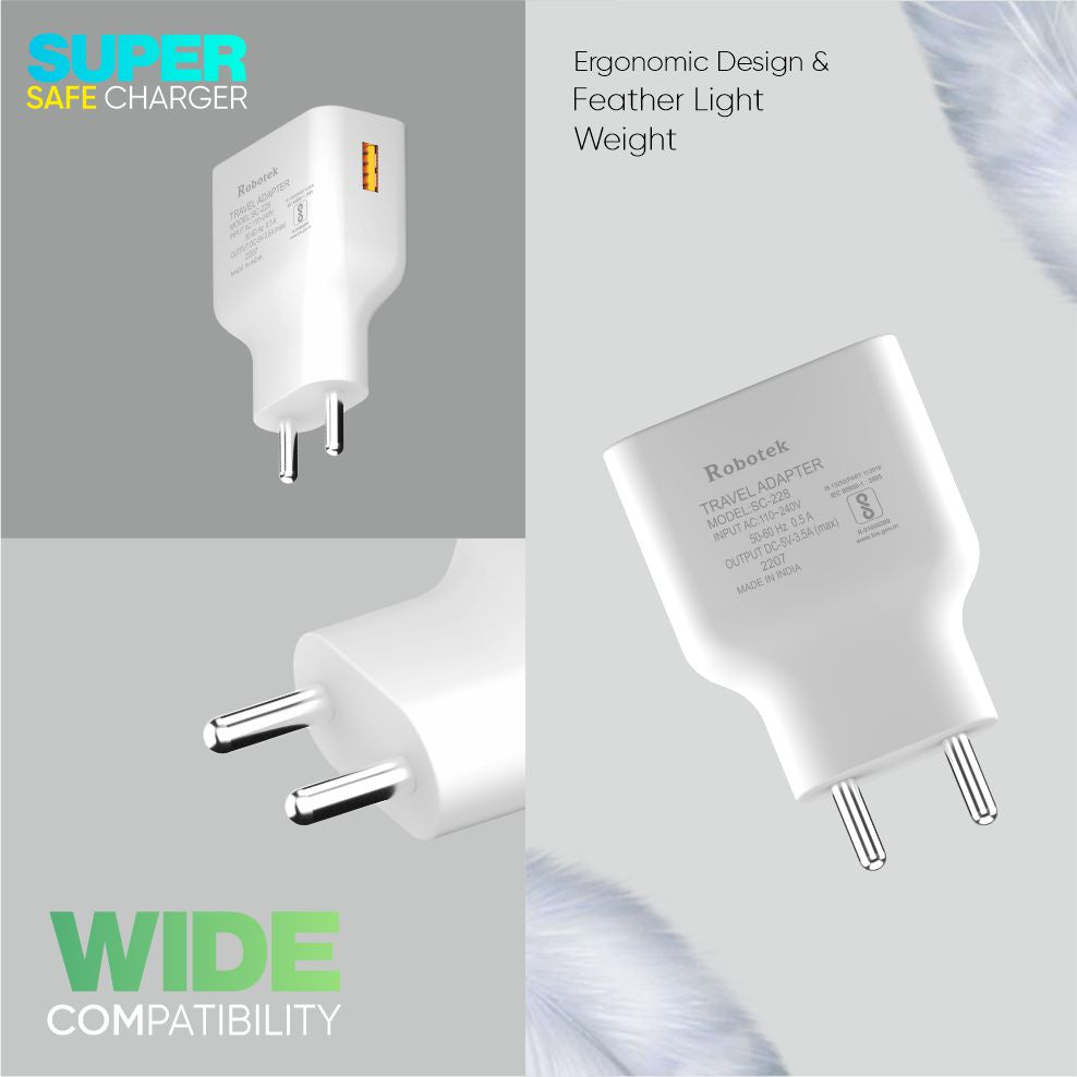 Robotek Smart Charger SC-228 with USB Data Cable