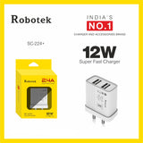 Robotek SC-224 Plus 12W Dual port charger