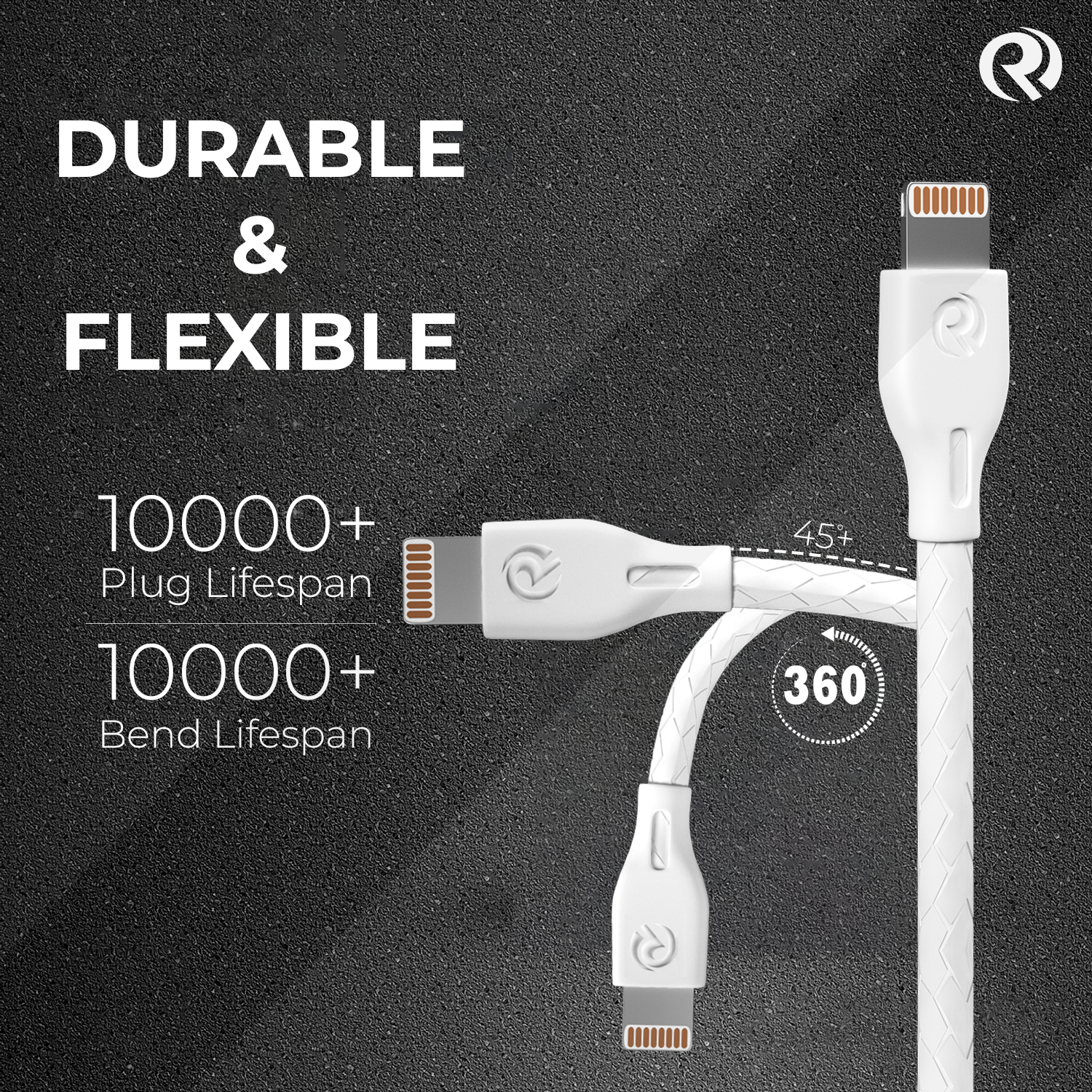 Robotek DC10X iPhone Lightning Fast Charging Cable, 2.4Amp Sync & Fast Charging