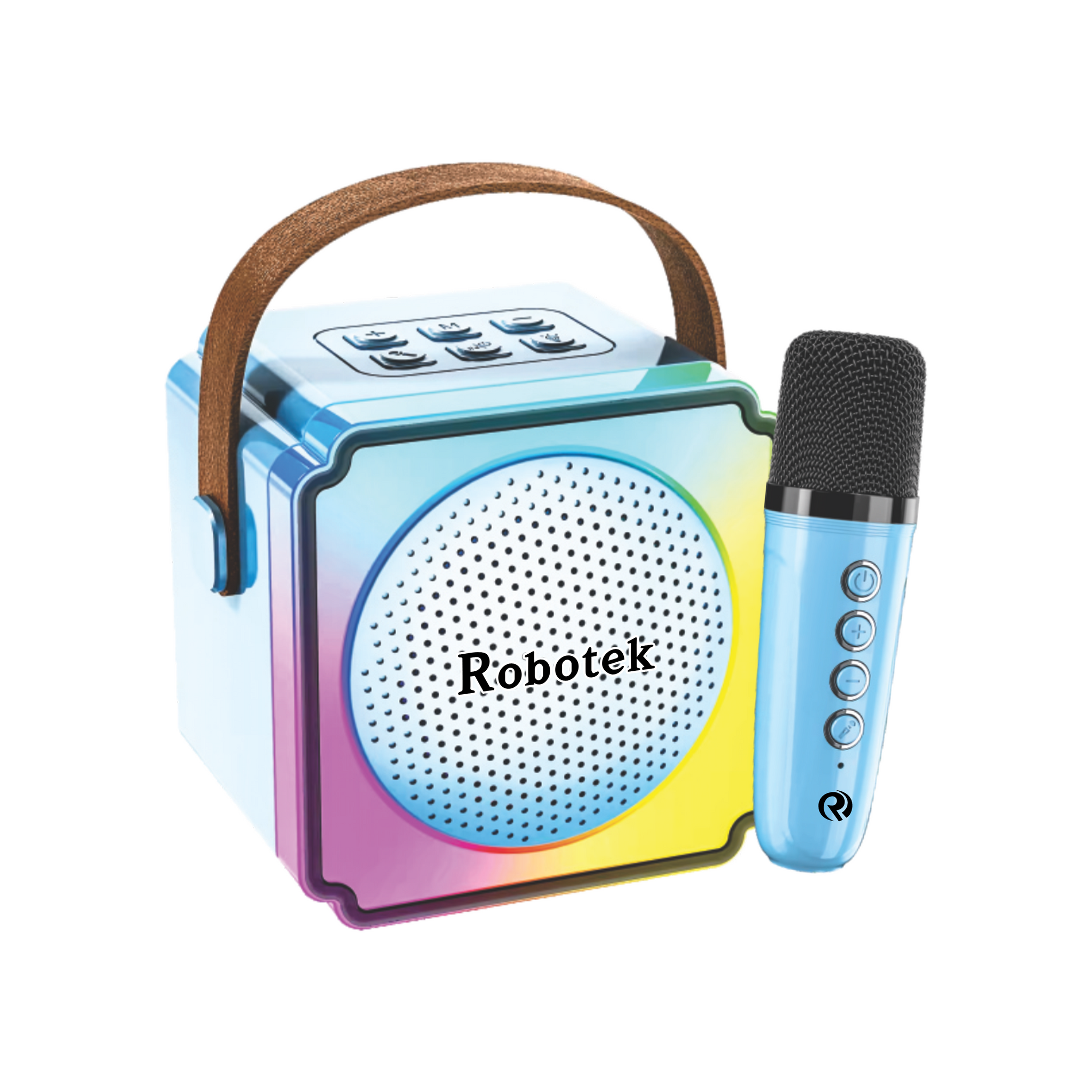 Robotek Karaoke Speaker RB-50 | RGB Lights | Speaker with Mic