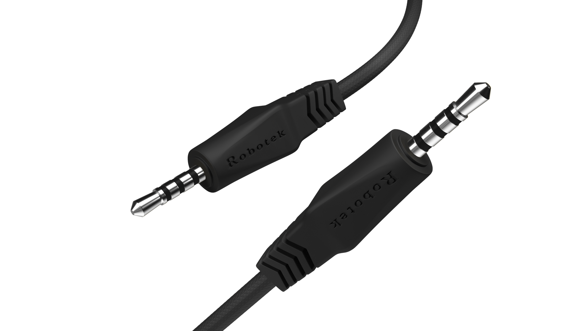 Robotek AC-02 AUX Cable - 3.5mm Male to Male Audio Cable, 1.5m, Nylon Braided