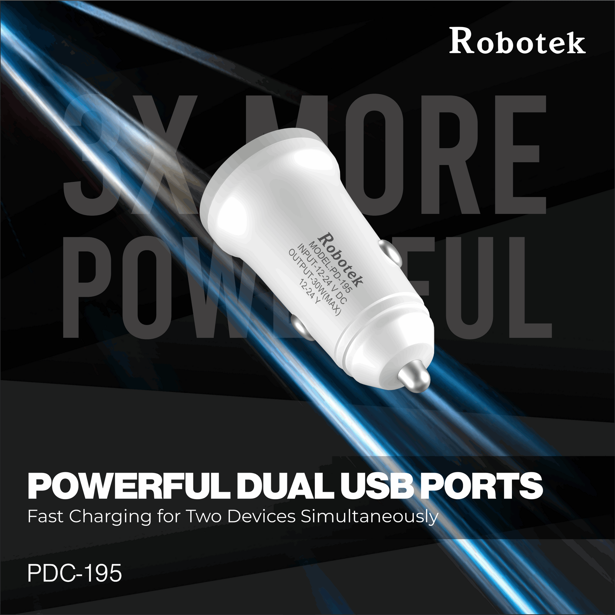 Car Charger PD-195 with USB Data Cable