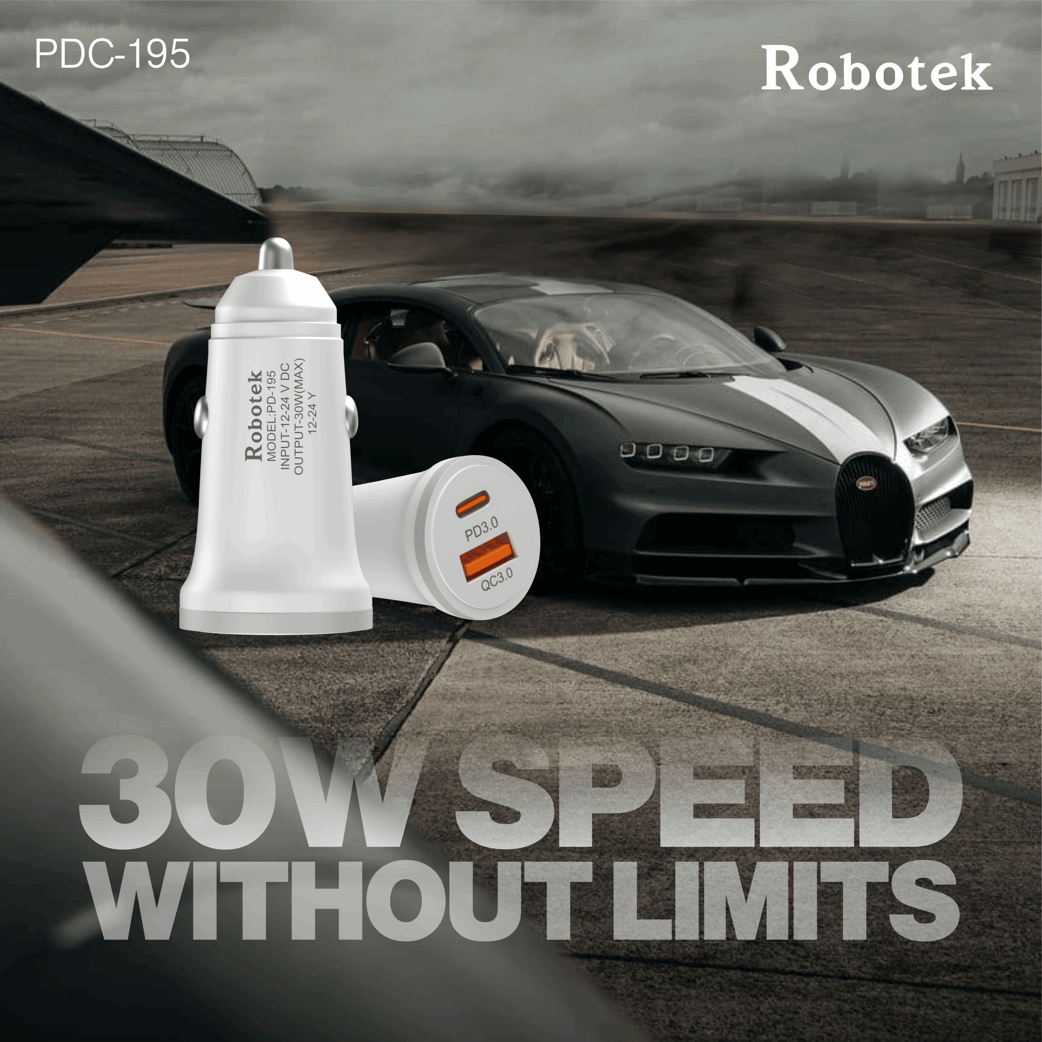 Car Charger PD-195 with USB Data Cable