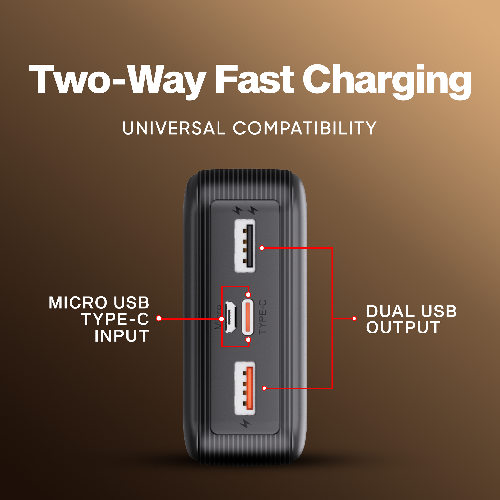 Robotek Power Bank S19 Max 20000 mAh Fast Charging Power Bank with 12W Fast Charging