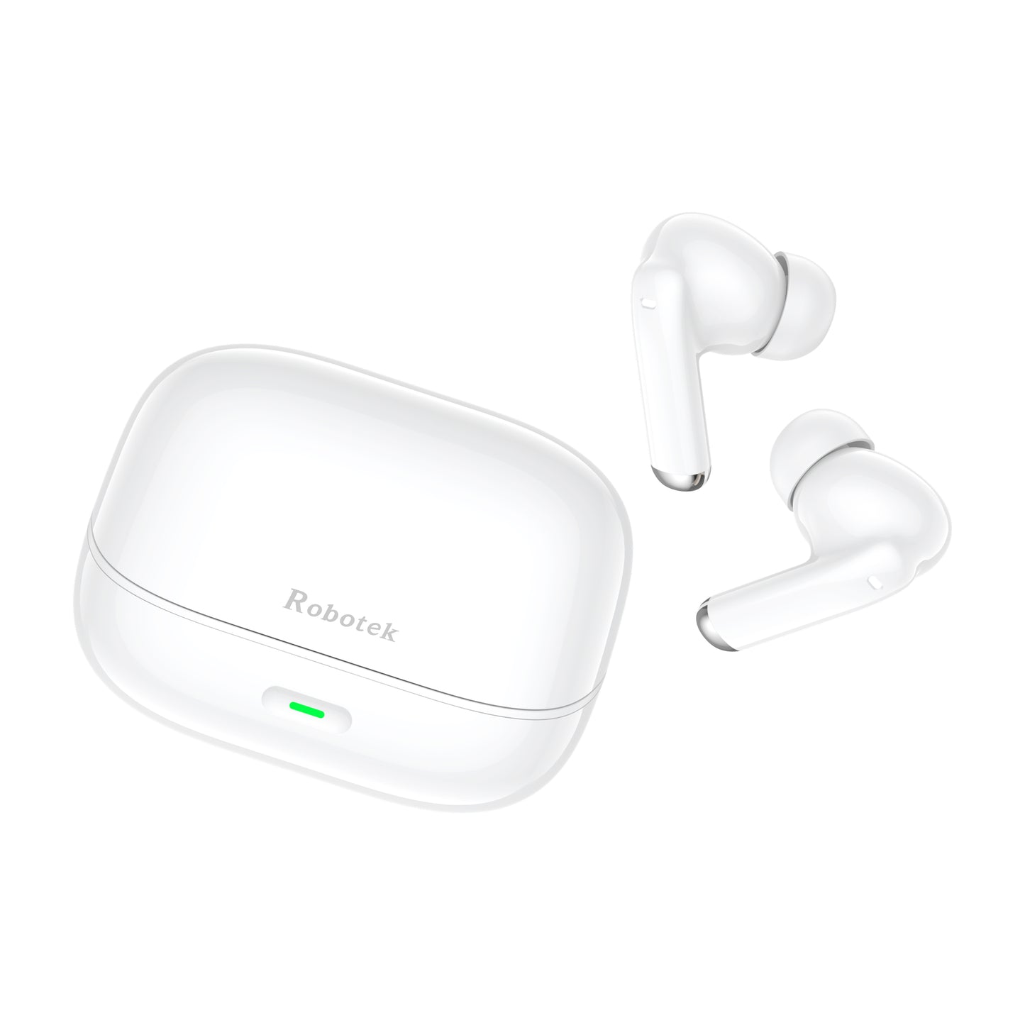 white earbuds