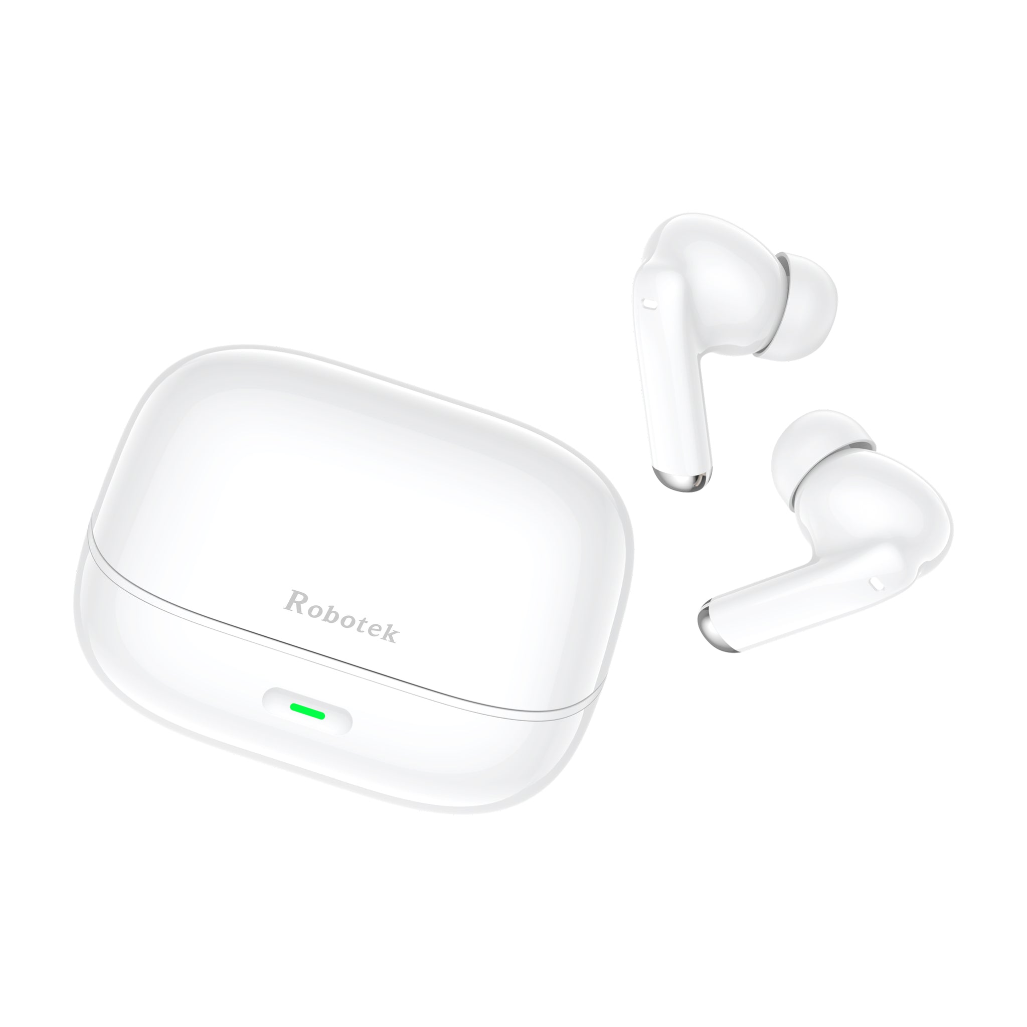 white earbuds