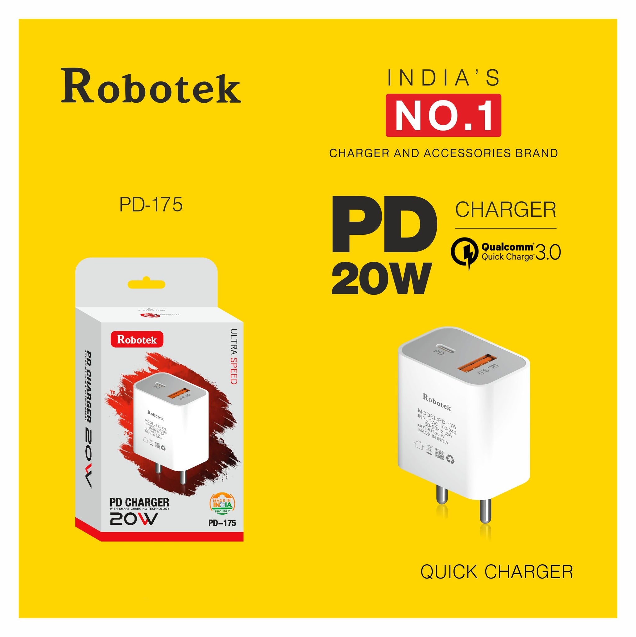 Robotek PD175 20W Dual Port Charger