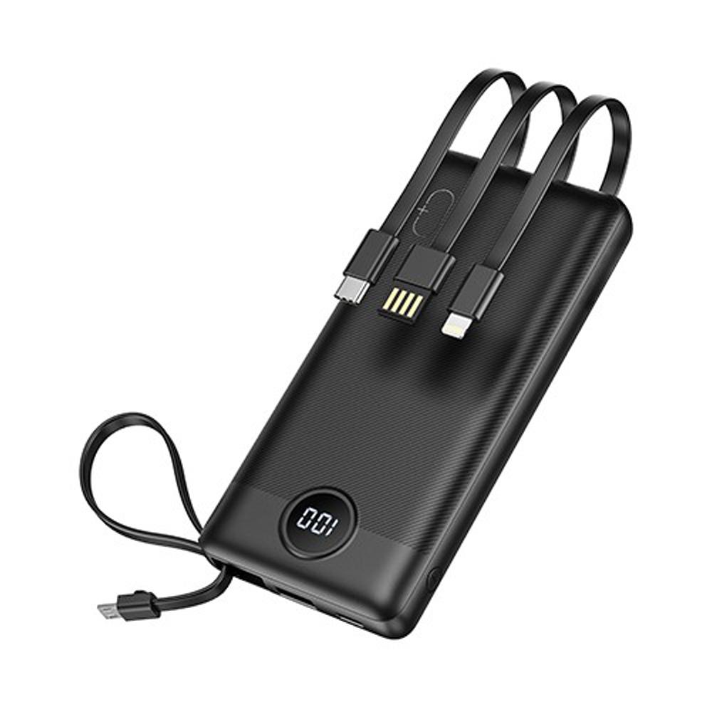 ROBOTEK S32 Plus 10000 mAh Power Bank with Built in 4 Types of Cables